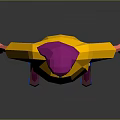 3D Animated Game Movie Character With Pink Hair Yellow Jacket Blue Pants And Roller Skates
