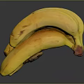 Fresh Ripe Yellow Banana Bunch With Natural Spots On Dark Background