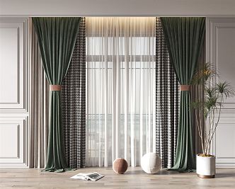 Modern Curtains 3d model