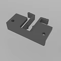 Gray Mechanical Bracket With Mounting Holes And Groove Structure Design 3d model