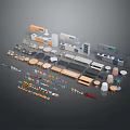 Diverse 3D Furniture and Home Decor Models Including Tables Chairs Cabinets Sofas Lamps and Decor