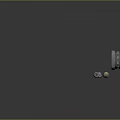 Futuristic Scene Component With Square Platform Yin Yang Symbol Yellow Lights And Colorful Spheres