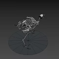 Detailed Bird Skeleton 3D Model with Anatomical Details and Standing Pose