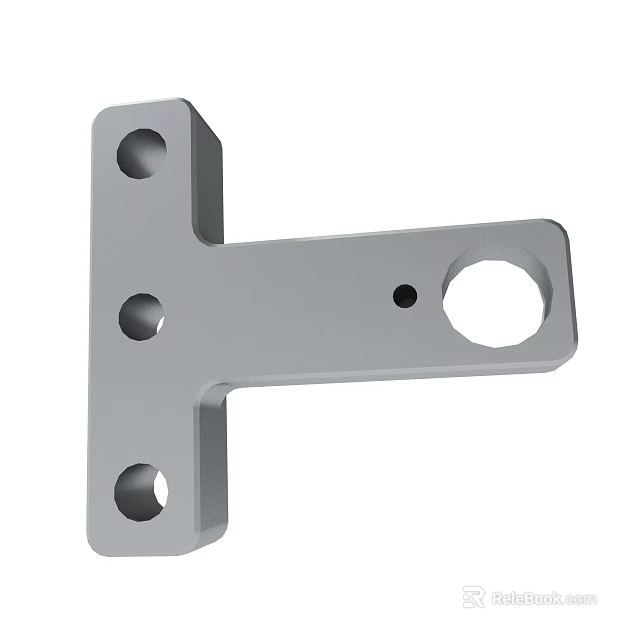 Metal L Shaped Bracket With Multiple Holes For Mechanical Applications 3d model