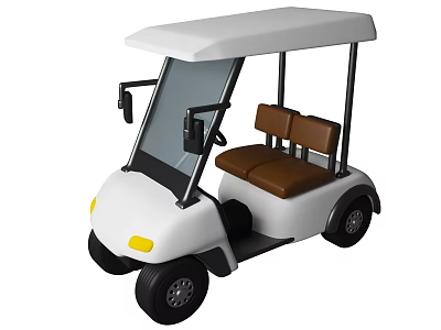 Cartoon Golf Cart Cartoon Tour Car Golf Cart 3d model
