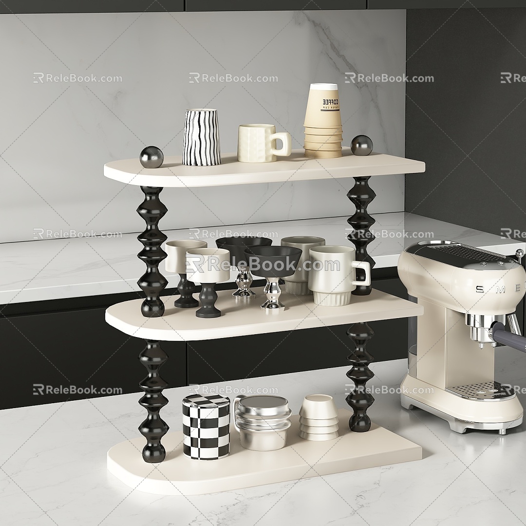 Kitchen ornaments Cup jewelry ornaments 3d model