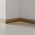 Modern skirting aluminum alloy skirting light-emitting skirting concealed light with skirting 3d model