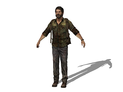 Modern game character the last survivor Joel model