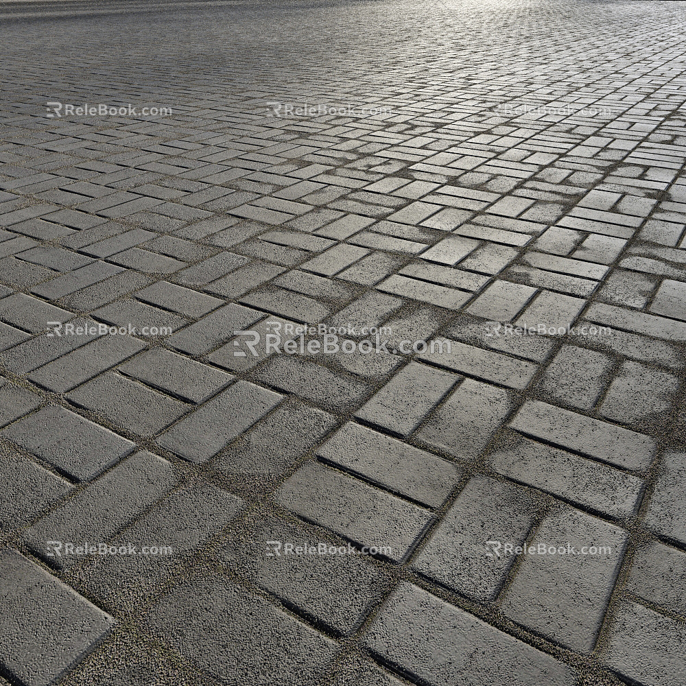 modern pavement paving brick model