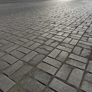 modern pavement paving brick 3d model