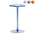 Modern Blue Bar Stool with Petal Shaped Seat Straight Column and Round Base 3d model