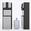 Modern Silver And Black Water Dispensers With Large Water Bottle For Daily Use