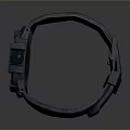 Stylish Sporty Watch With Dark Strap Analog Dial And Numeric Markers