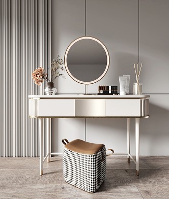 Light Luxury Dressing Table 3d model