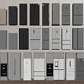 Modern Stylish Refrigerators and Freezers Display with Various Styles and Colors