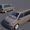 Brown Modern Minivan With Sleek Exterior Design Large Windows And Alloy Wheels