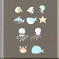 Ocean Animal Pendants Featuring Fish Seahorse Shark Whale Starfish Octopus Jellyfish And Crab