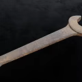 Rusty Old Single Open End Metal Wrench Hardware Tool With Vintage Look