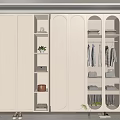 Cream style wardrobe 3d model