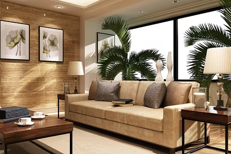 Double sofa 3d model