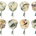 Traditional Chinese Style Pendants With Floral Bird Fish Crane Patterns And Tassel Decor