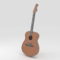 Classic Wooden Acoustic Guitar With Natural Wood Grain And Handcrafted Design For Music Enthusiasts
