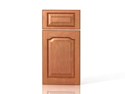 Solid Wood Cabinet Doors With Raised Panel Design For Kitchen Cabinets 3d model