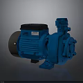 Blue Electric Water Pump With Motor Housing And Mechanical Components