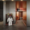 Modern Gym Interior With Fitness Equipment And Power Station Sign