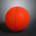 Vibrant Red Basketball With Black Stitches And Textured Surface For Daily Use