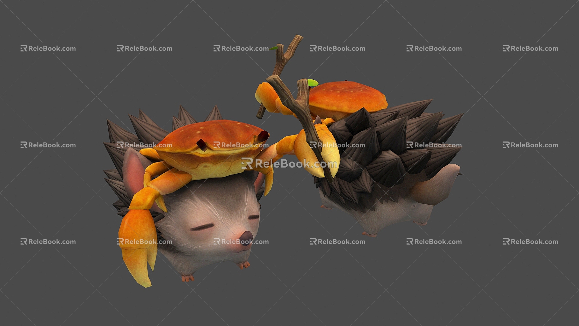 Cute pet hedgehog small hedgehog 3d model