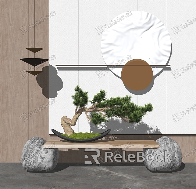 New Chinese Bonsai Pine Plant model