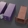 Industrial Shipping Containers Red And Purple For Logistics Storage Solutions