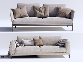 Modern Double Sofa Double Sofa Combination 3d model