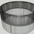 Circular Structure With Outer Wire Mesh And Inner Concrete Panels Design 3d model
