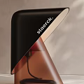 Staerck Modern Table Lamp With Sleek Black Brown Curved Unique Design