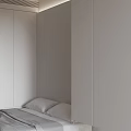Minimalist Modern Tatami Bedroom Interior With Tatami Bed Storage Cabinets And Built-in Lighting