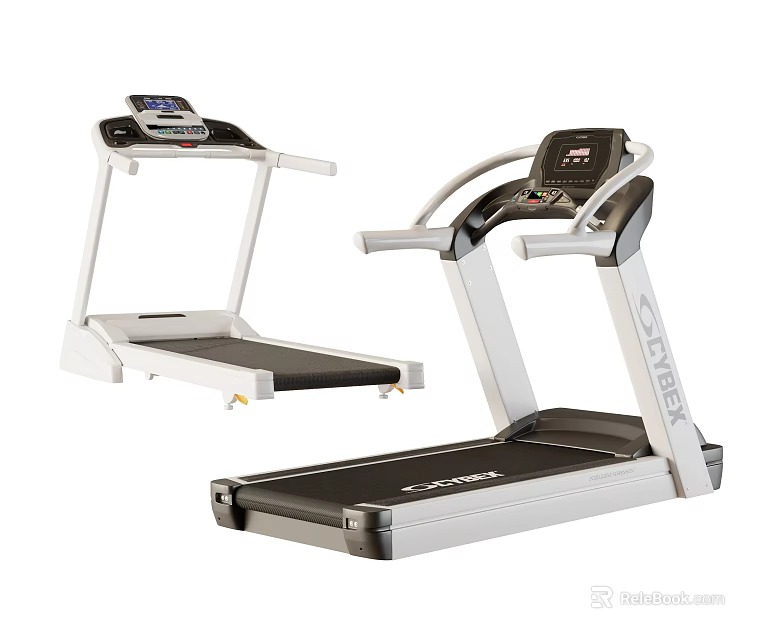Modern Cybex Treadmill Sports Equipment Two Models For Home And Commercial Use 3d model 