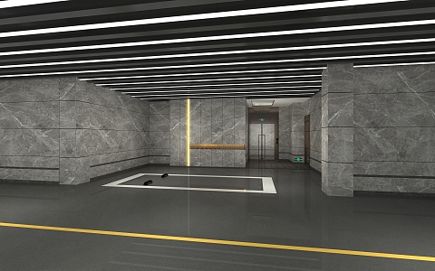 Modern Parking Indoor 3d model