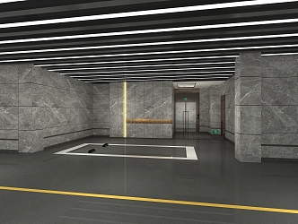 Modern Parking Indoor 3d model