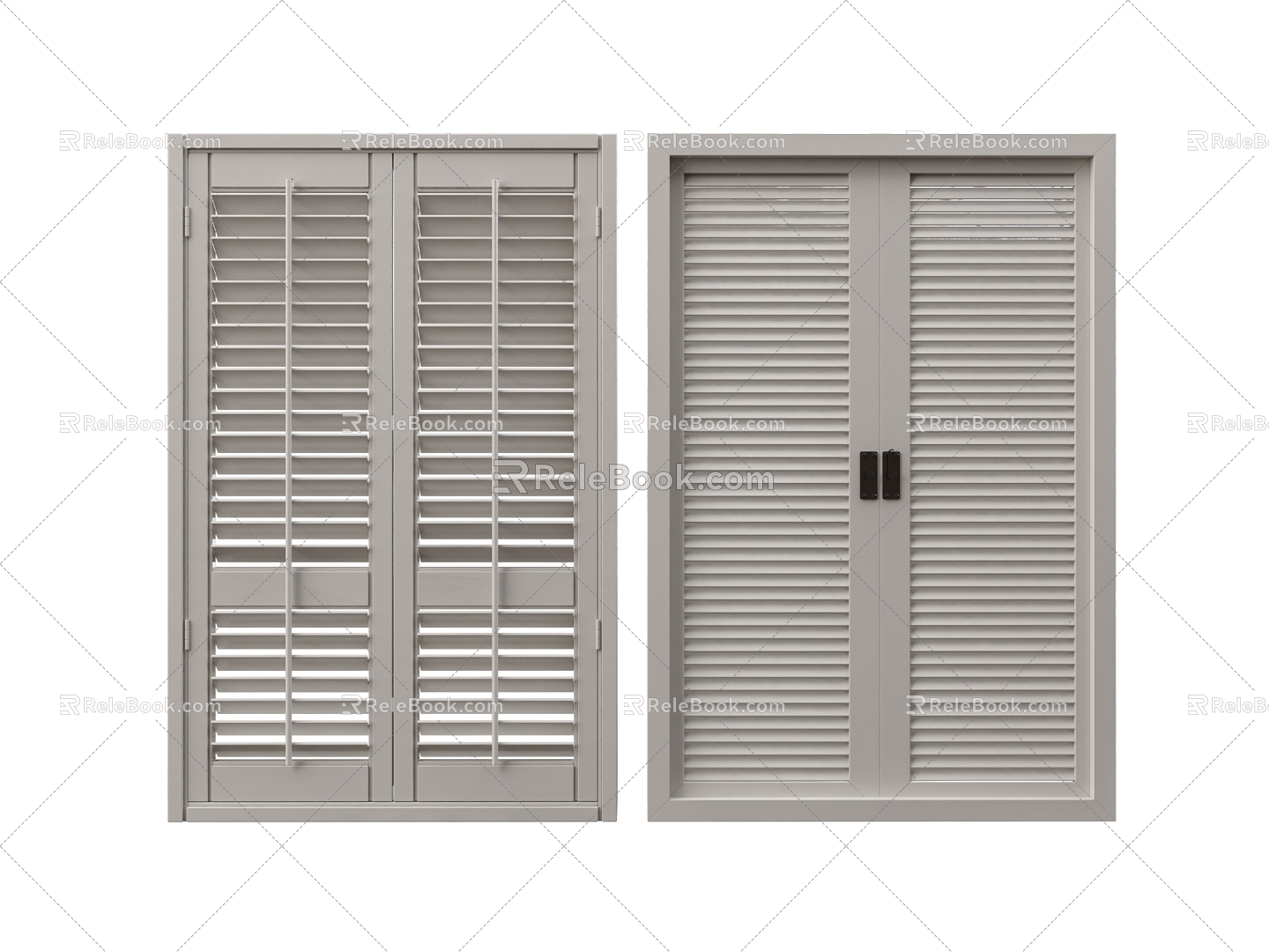 Modern shutter door panel cabinet door shutter 3d model