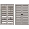 Modern shutter door panel cabinet door shutter 3d model