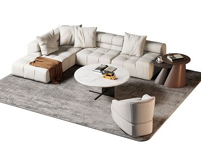 Modern Sofa Coffee Table Combination Sofa Combination 3d model