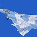 French Air Force Fighter Jet With Blue Gray Camouflage 5 NS Marking And Landing Gear