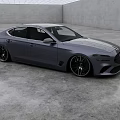 Gray Sport Sedan With Sleek Exterior Design And Modern Sporty Wheels