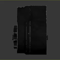 Industrial Style Black Metal Display Shelf With Gear Design For Retail Stores