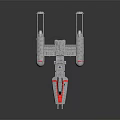 Spaceship Fighting Spaceship Aircraft 3d model