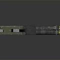 Military Style Green Rocket Launcher With Black Grip Yellow Markings And Tactical Components 3d model