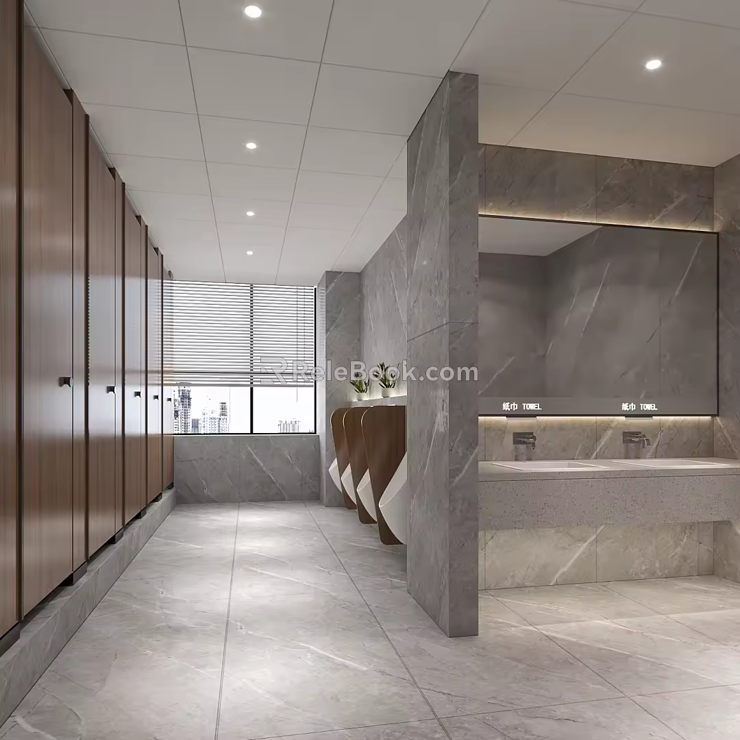Public Restrooms 3d model