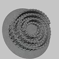 Rusty Metal Mechanical Components In Circular Industrial Arrangement